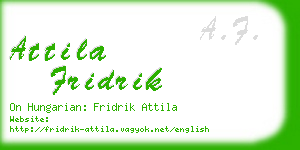 attila fridrik business card